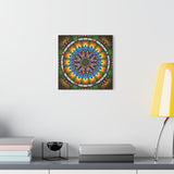 Emerald Arrows Mandala - Acrylic Block