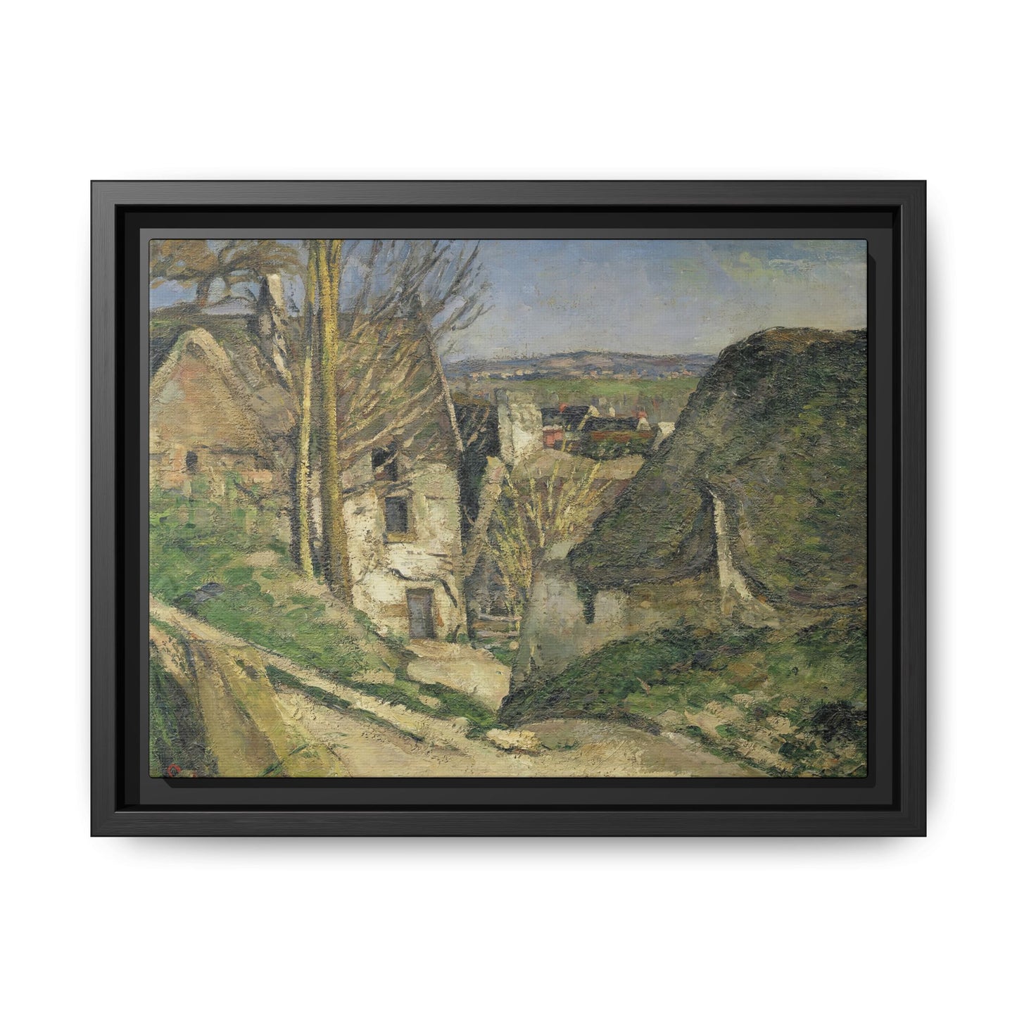 Cézanne, Paul - The House of the Hanged Man, Auvers-sur-Oise (1874) - Matte Canvas, Framed