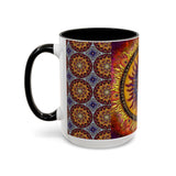 Solar Disc Mandala - Colorful Accent Mugs