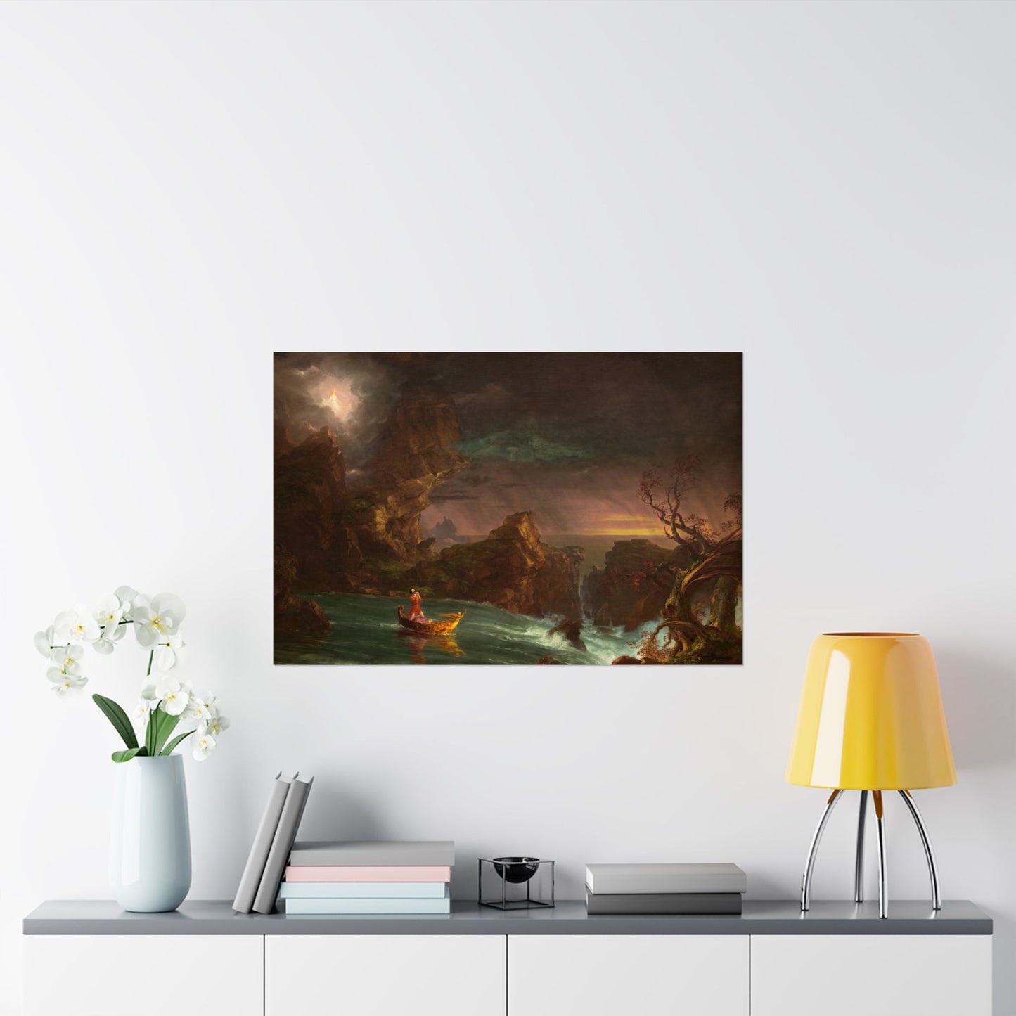 Cole. Thomas - The Voyage of Life: Manhood (1842)- Satin Posters