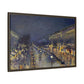 Pissarro, Camille - The Boulevard Montmartre At Night (1897) - Matte Canvas, Framed