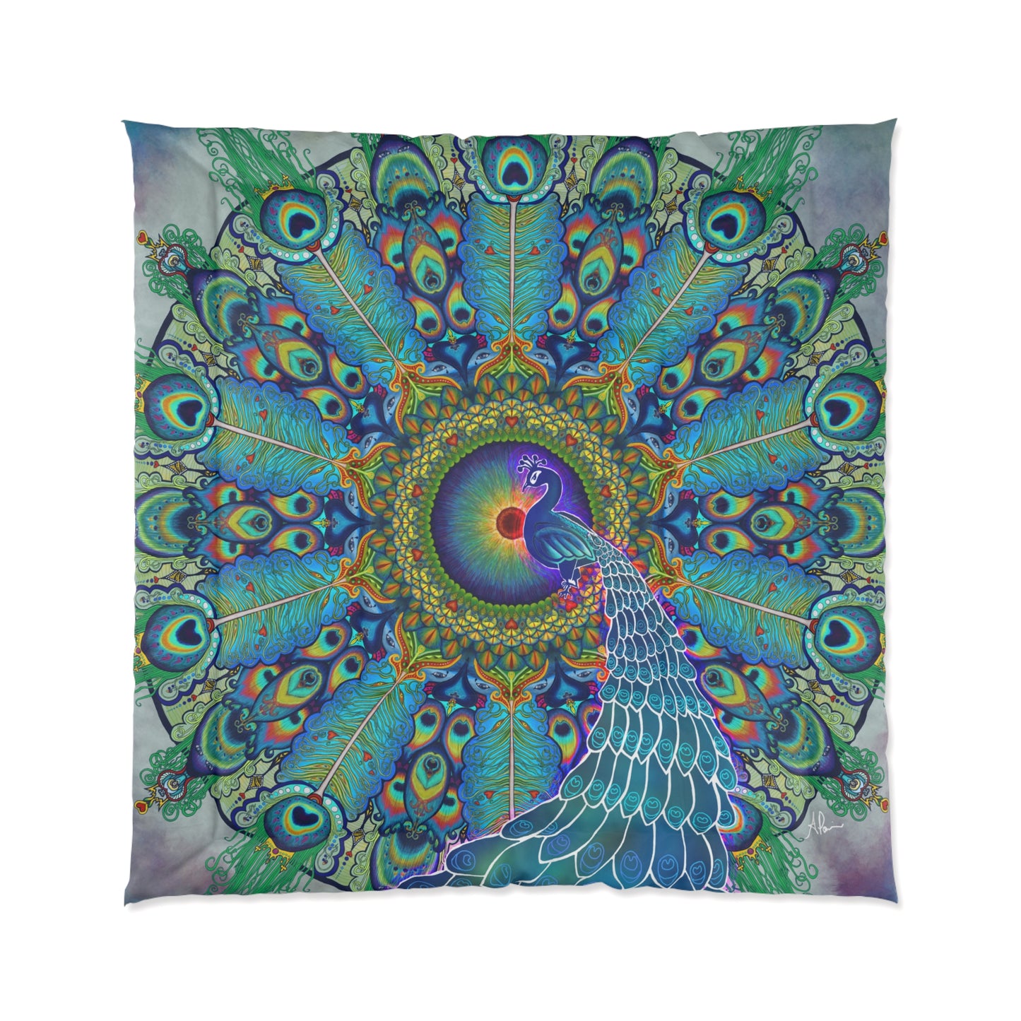 Melek Taus Mandala - Comforter