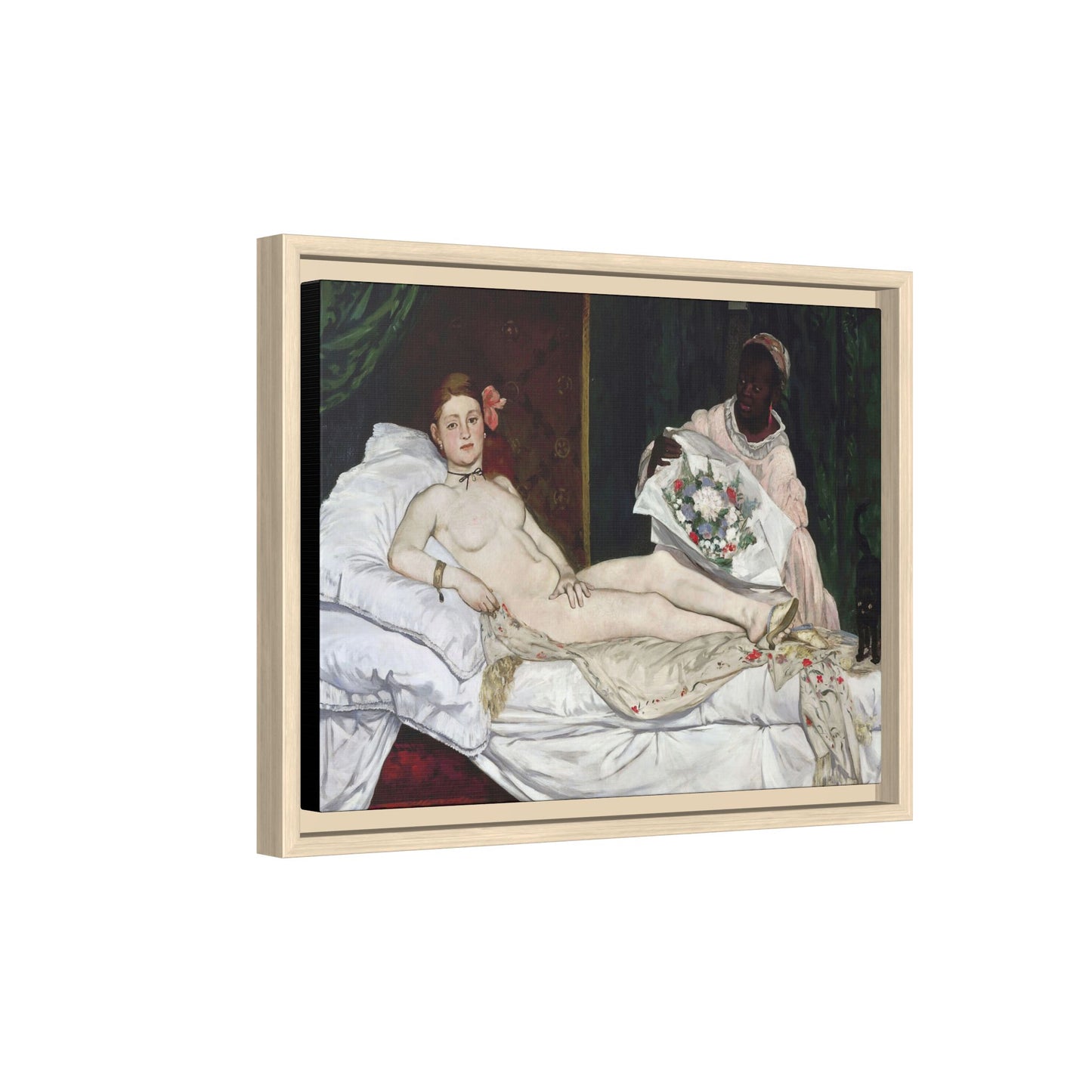 Manet, Édouard - Olympia (1870) - Matte Canvas, Framed