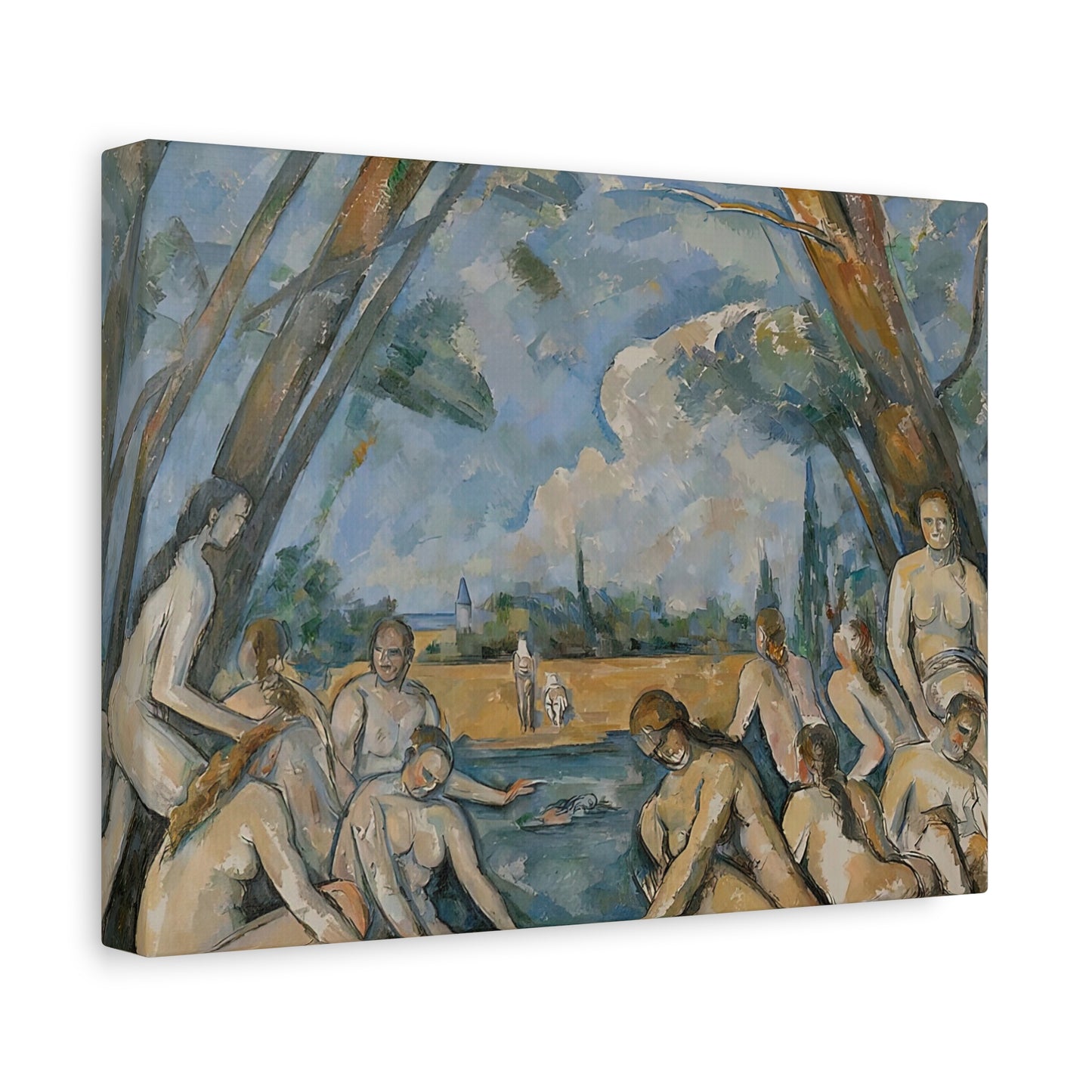 Cézanne, Paul - The Large Bathers (1906) - Canvas Block, unframed