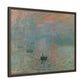 Monet, Claude - Impression, Sunrise (1872) - Matte Canvas, Framed