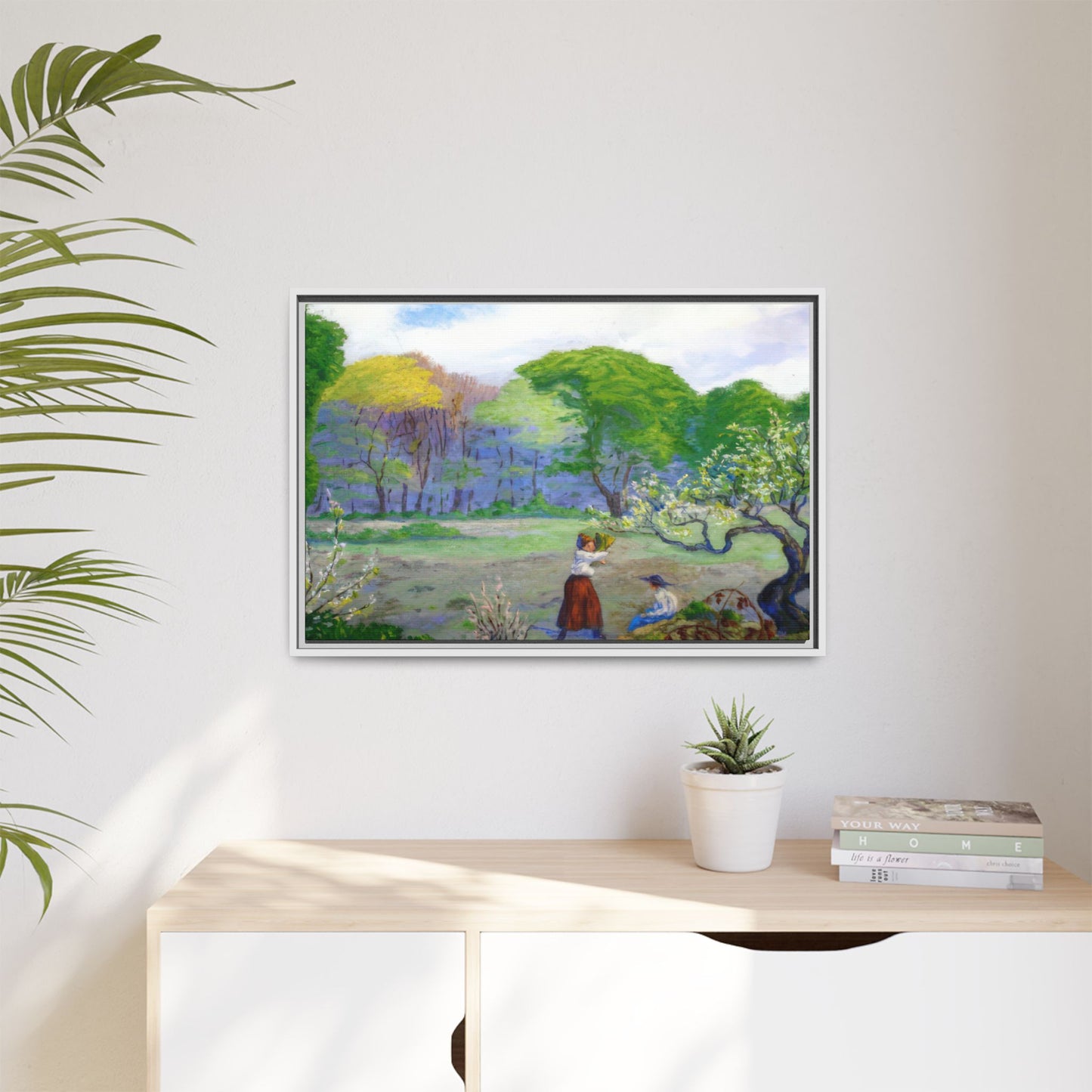 Ranson, Paul - Picking Flowers (1890) - Matte Canvas, Framed