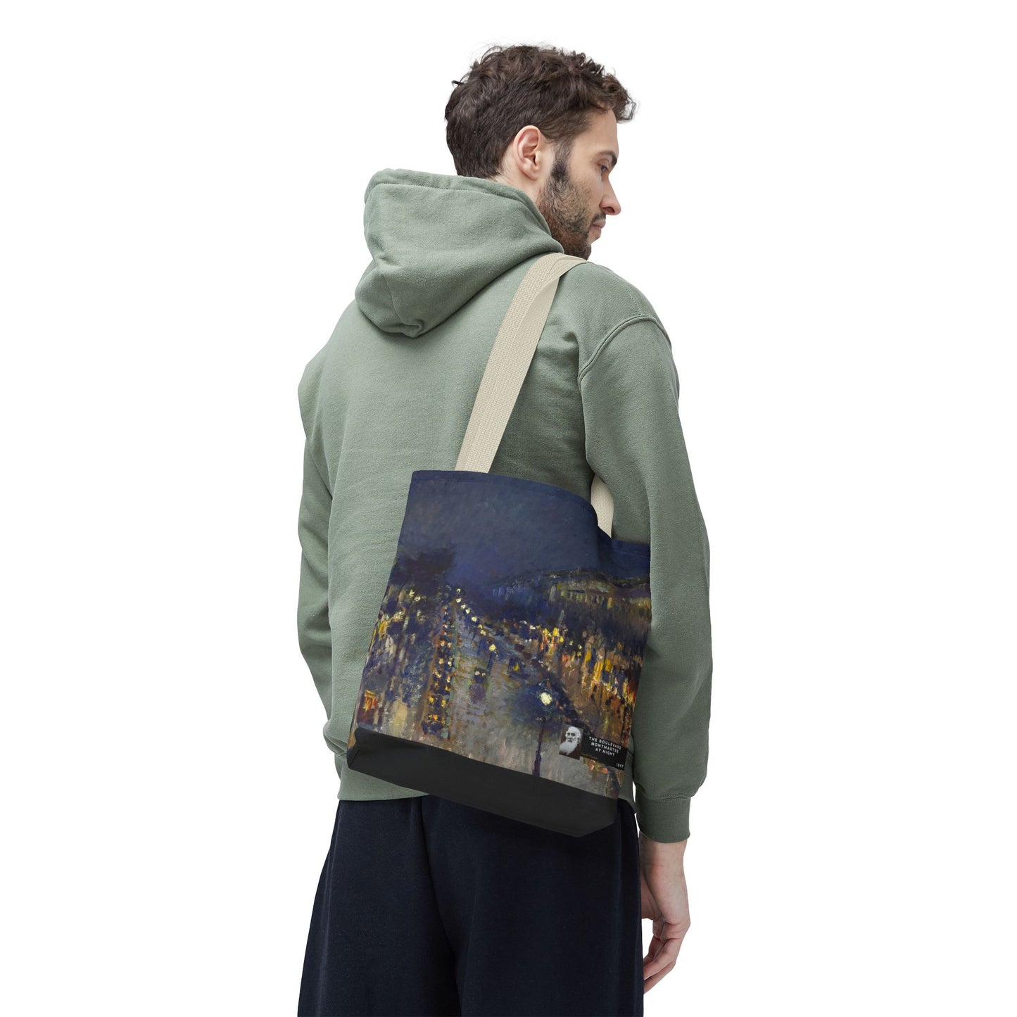 Pissarro, Camille - The Boulevard Montmartre At Night (1897) - Tote Bag