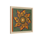 Monarch Butterfly Mandala - Framed Canvas