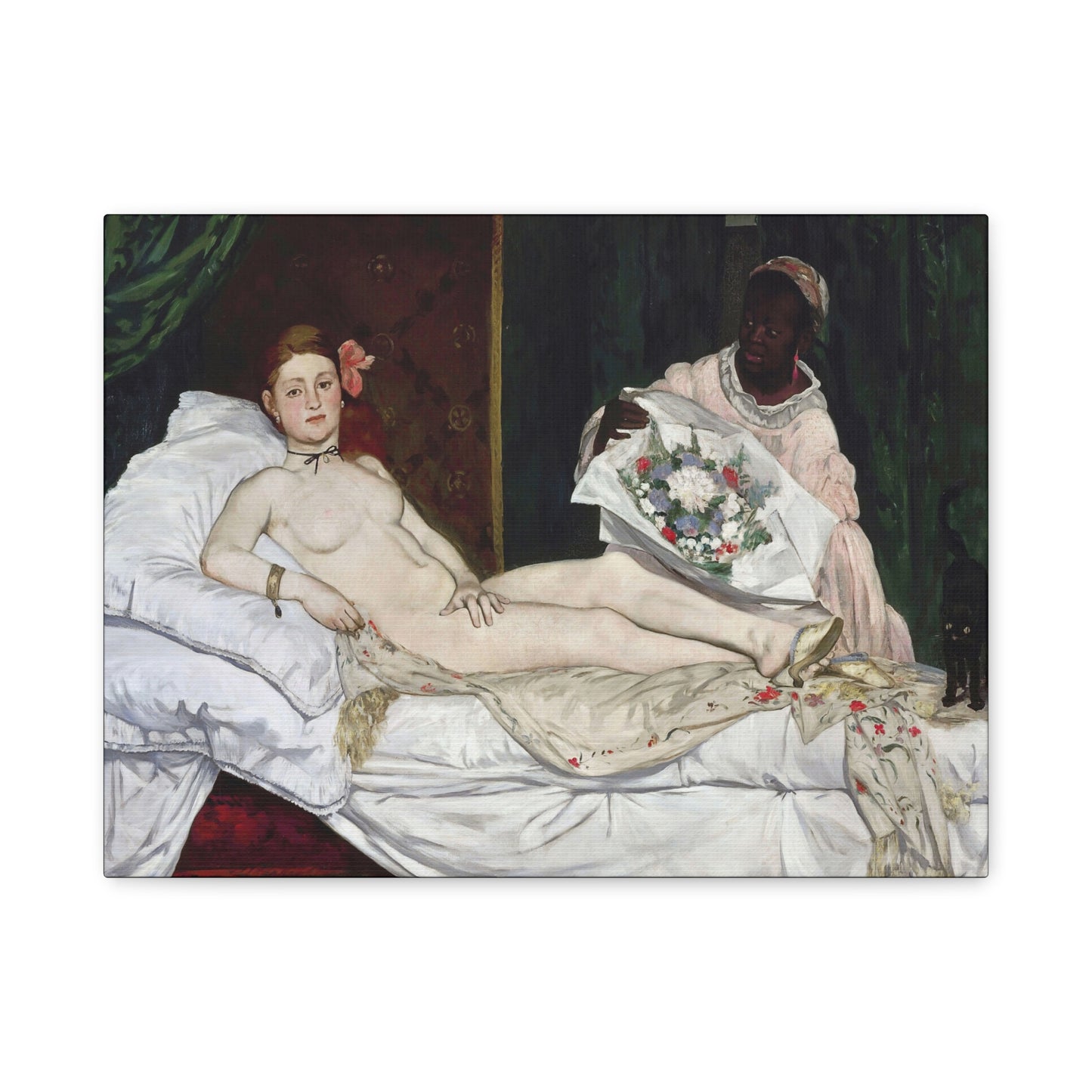 Manet, Édouard - Olympia (1870) - Canvas Block, unframed