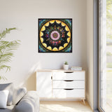 Obsidian Grandmothers Mandala - Framed Canvas