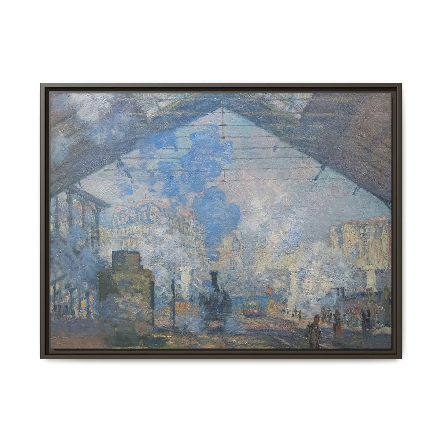 Monet, Claude - Le Gare Saint-Lazare (1877) - Matte Canvas, Framed