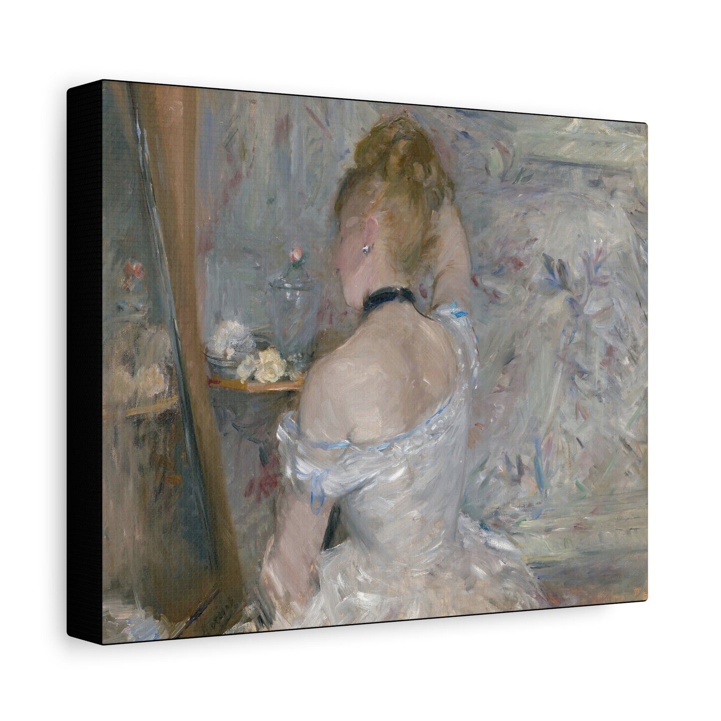 Morisot, Berthe - Woman at Her Toilette (1880) - Canvas Block, unframed