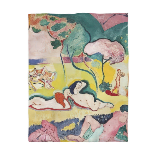 Matisse, Henri - The Joy of Life (1905) - Microfiber Duvet Cover