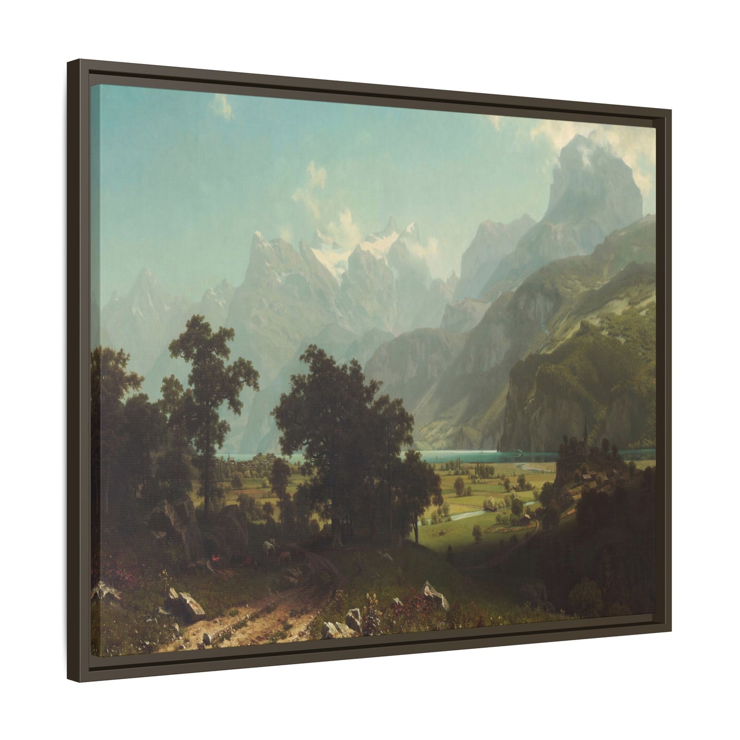Bierstadt, Albert - Lake Lucerne (1858) - Matte Canvas, Framed
