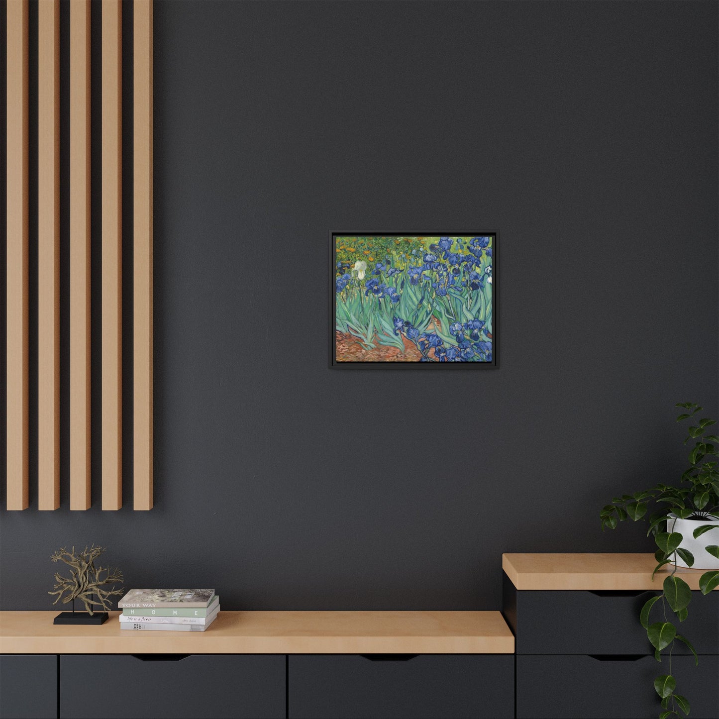 Van Gogh, Vincent - Irises (1889) - Matte Canvas, Framed