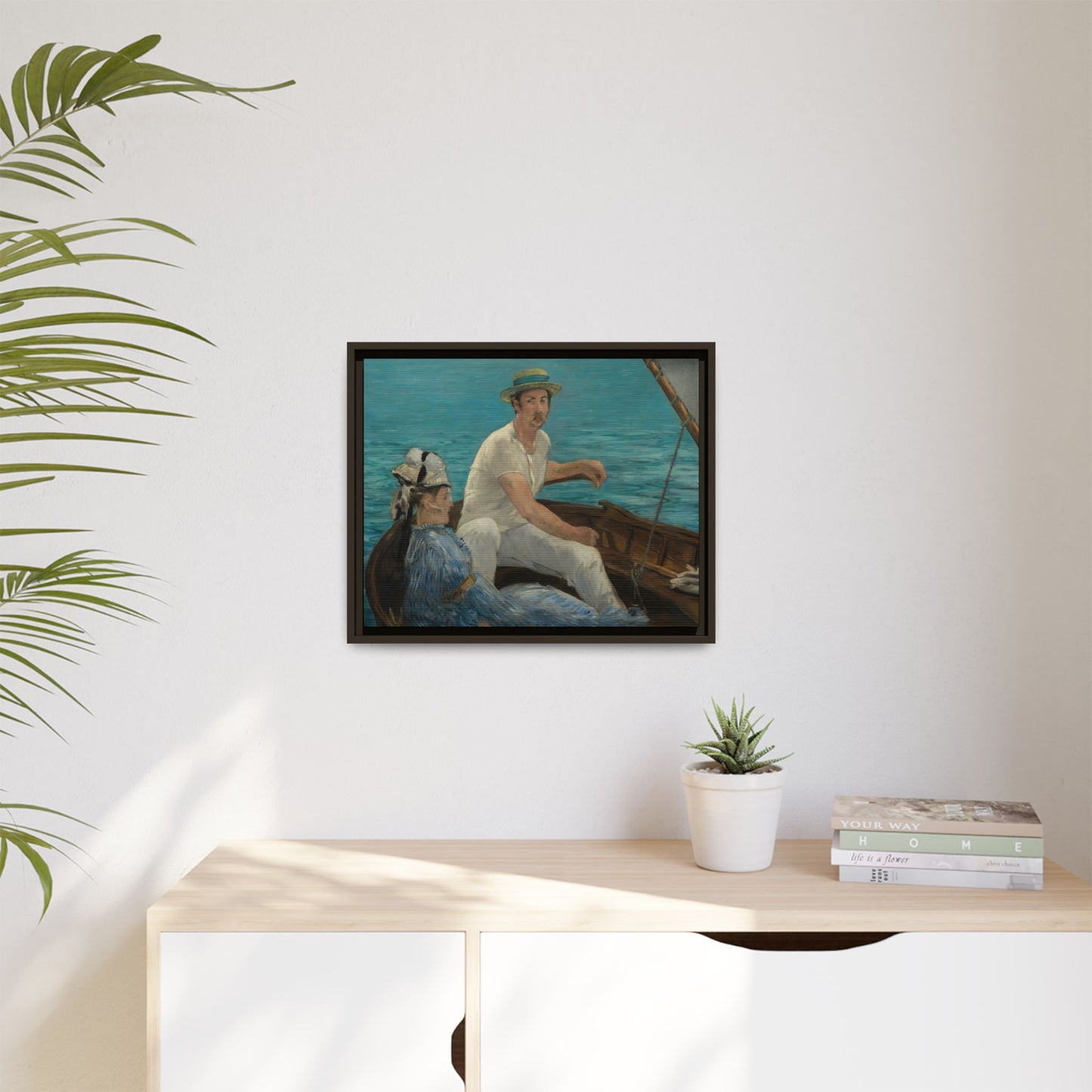 Manet, Édouard - Boating (1874) - Matte Canvas, Framed