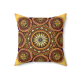 Lion Summer Mandala - Suede Square Pillow