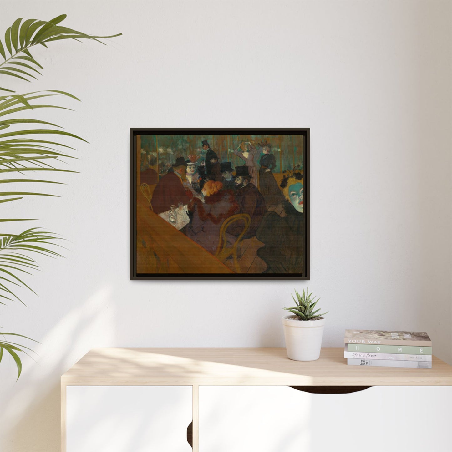 Toulouse-Lautrec, Henri - At the Moulin Rouge (1892) - Matte Canvas, Framed