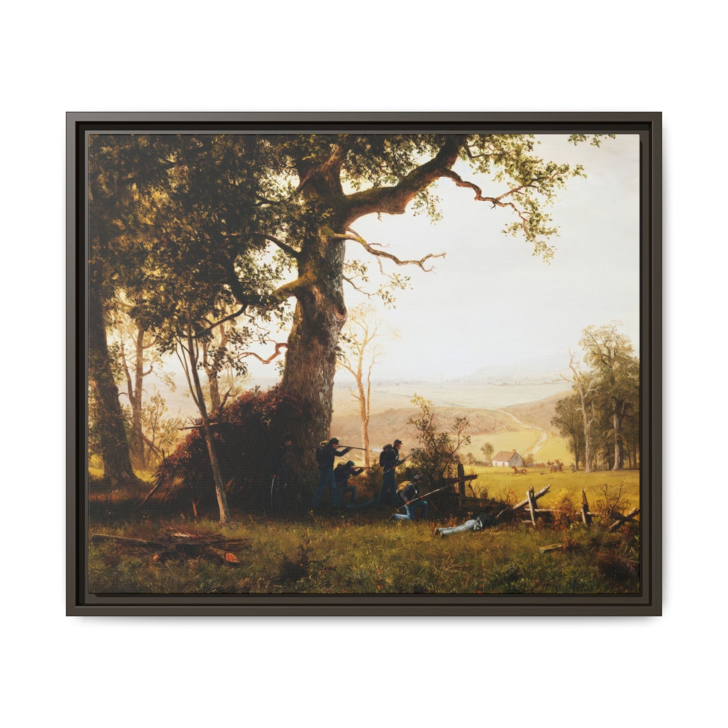 Bierstadt, Albert -  Guerrilla Warfare (1861) - Matte Canvas, Framed