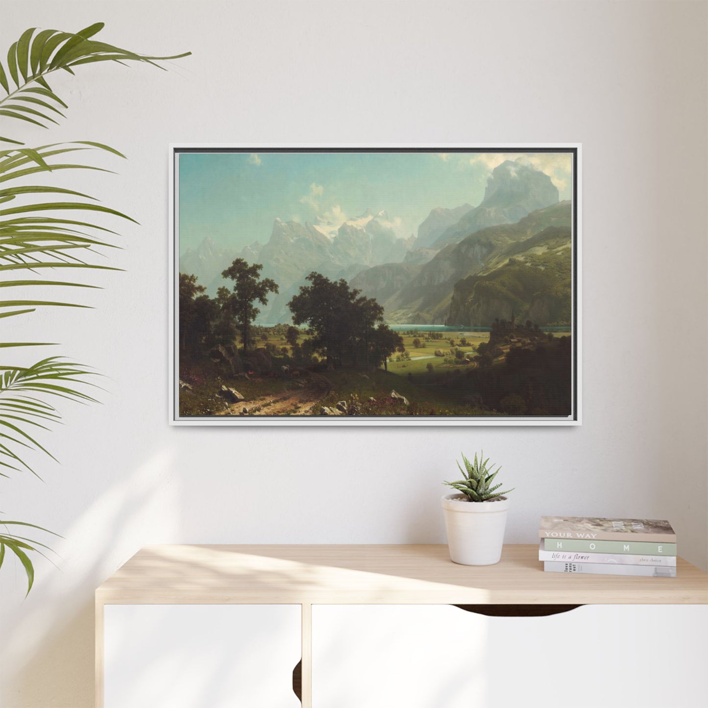 Bierstadt, Albert - Lake Lucerne (1858) - Matte Canvas, Framed