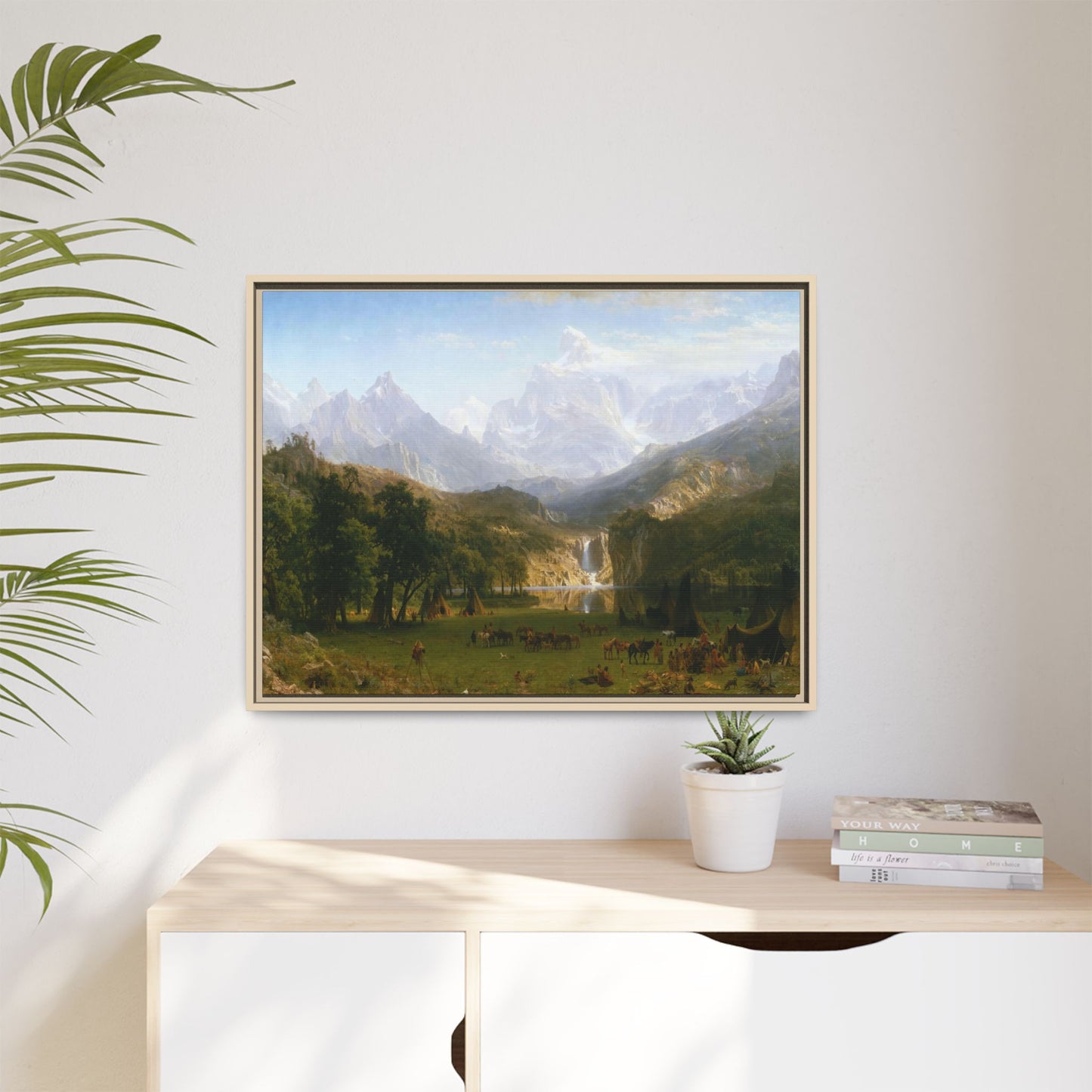 Bierstadt, Albert - The Rocky Mountains, Lander’s Peak (1863) - Matte Canvas, Framed