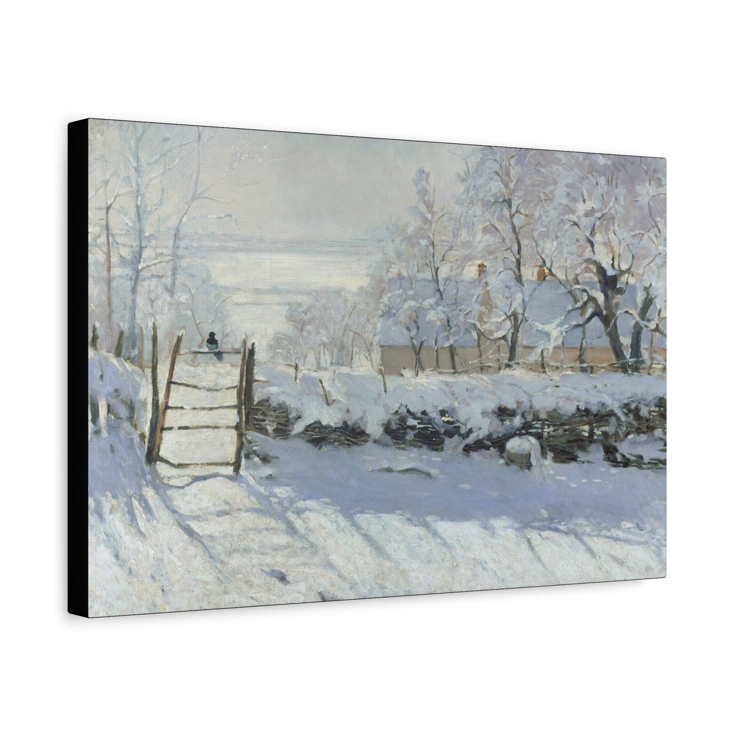 Monet, Claude - The Magpie (1868) - Canvas Block, unframed