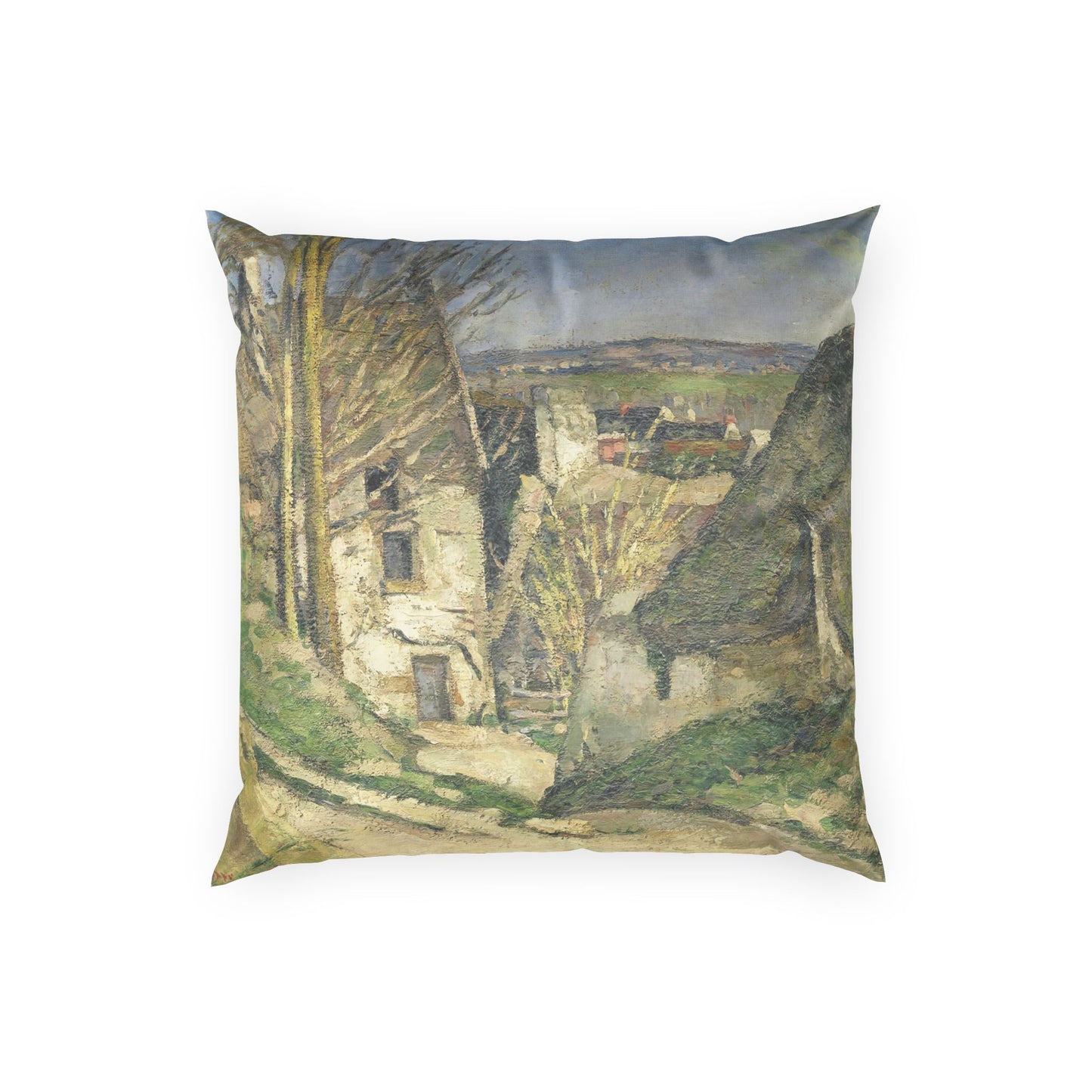 Cézanne, Paul - The House of the Hanged Man, Auvers-sur-Oise (1874) - Poly Velvet Pillow