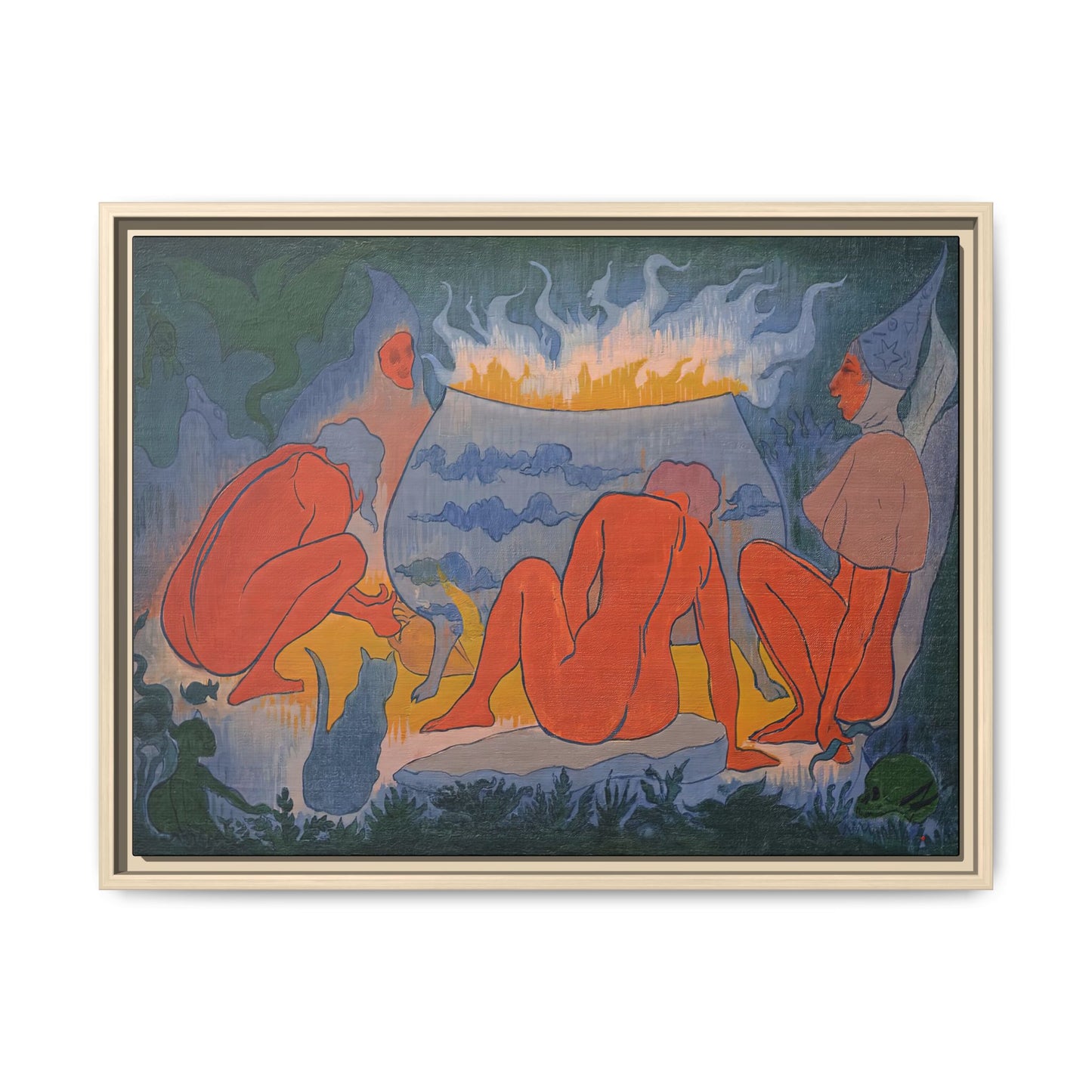 Ranson, Paul - Witches Around the Fire (1891) - Matte Canvas, Framed