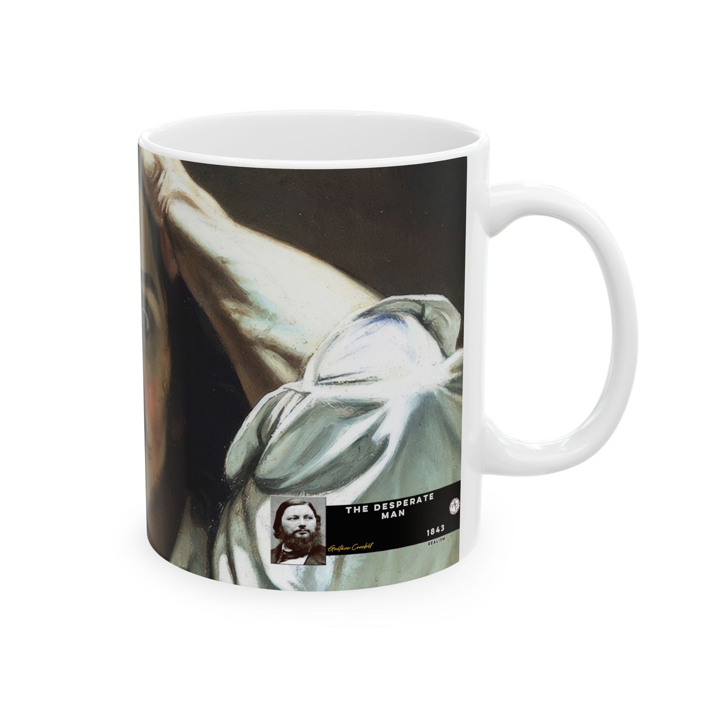 Courbet, Gustave - The Desperate Man (1843) - Ceramic Mug