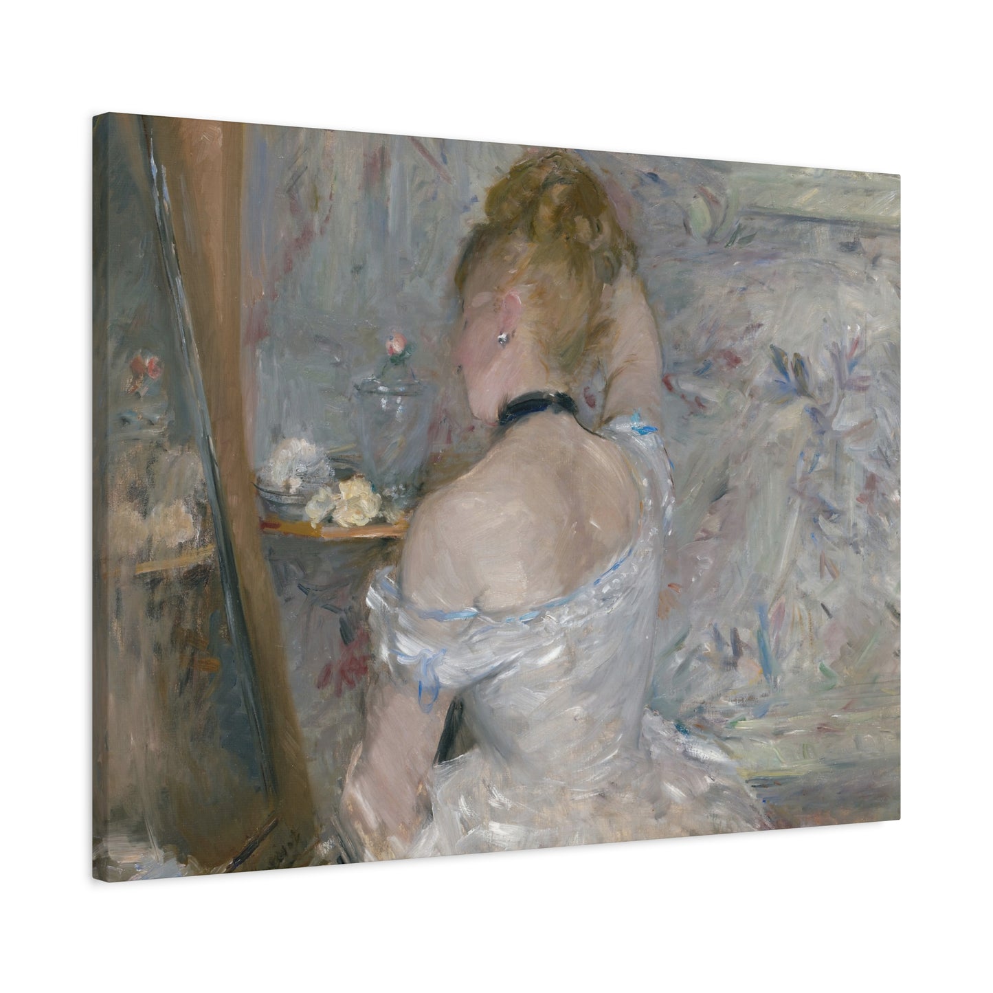 Morisot, Berthe - Woman at Her Toilette (1880) - Canvas Block, unframed
