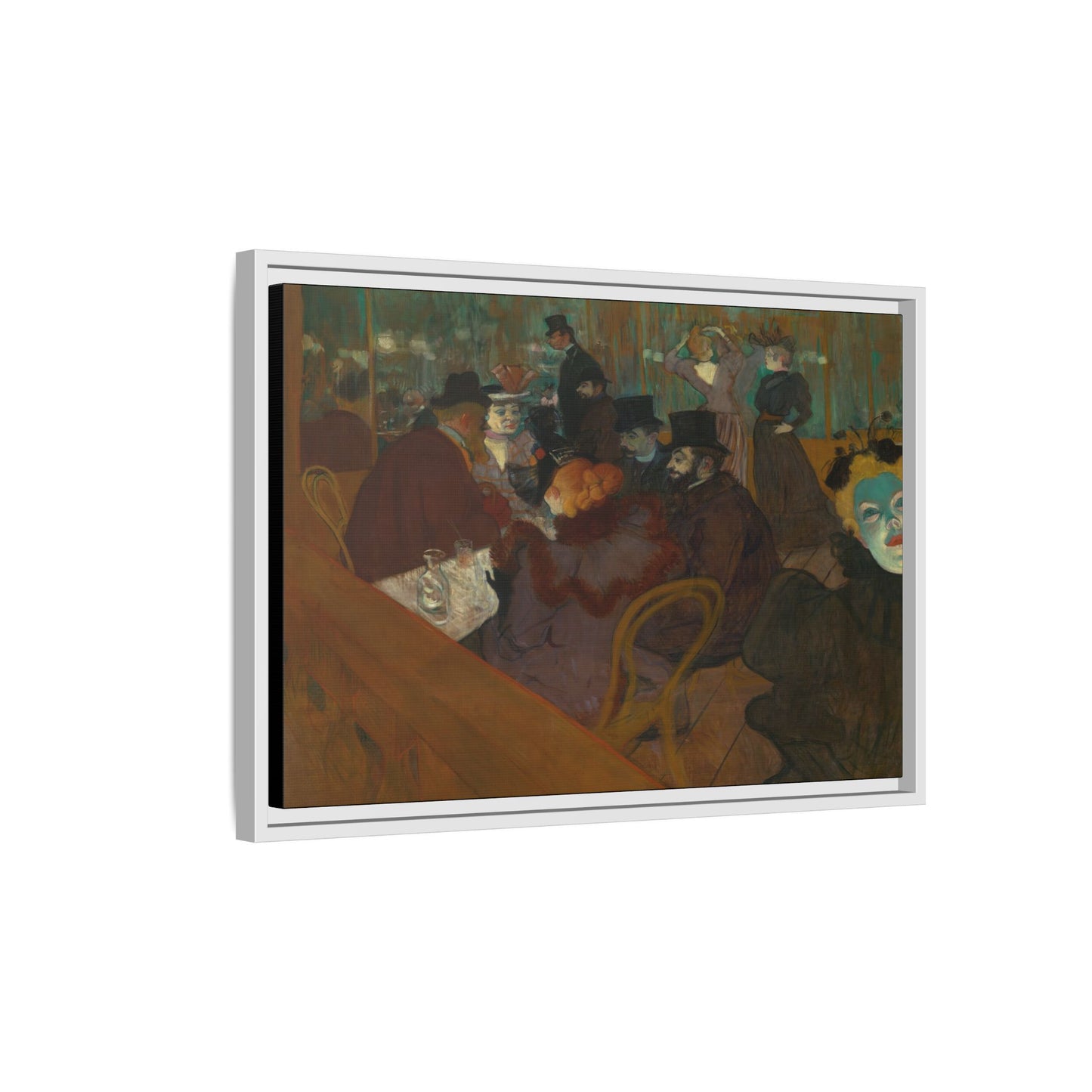 Toulouse-Lautrec, Henri - At the Moulin Rouge (1892) - Matte Canvas, Framed