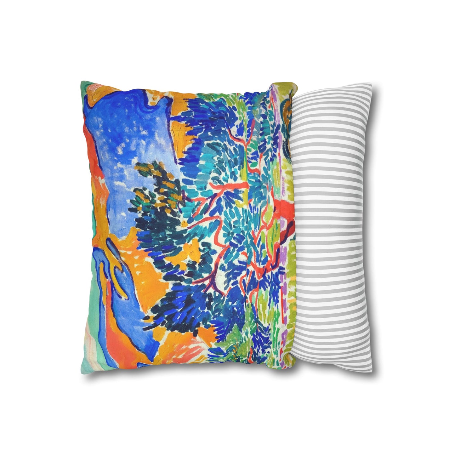 Derain, André - Mountains at Collioure (1905) - Suede Square Pillowcase