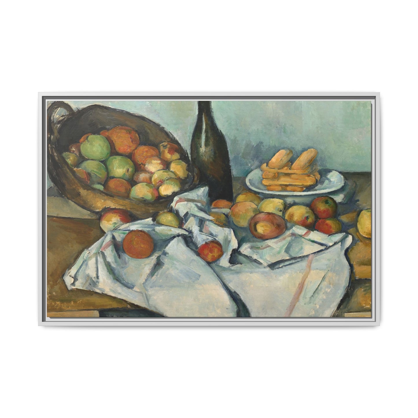 Cézanne, Paul - Basket of Apples (1893) - Matte Canvas, Framed