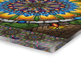 Emerald Arrows Mandala - Acrylic Block