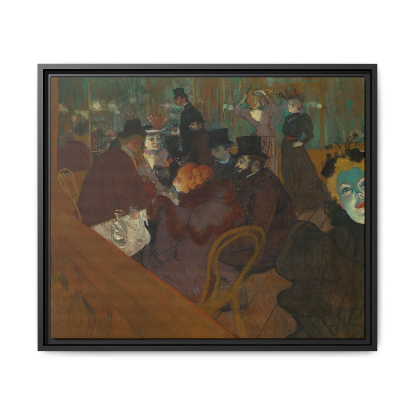 Toulouse-Lautrec, Henri - At the Moulin Rouge (1892) - Matte Canvas, Framed