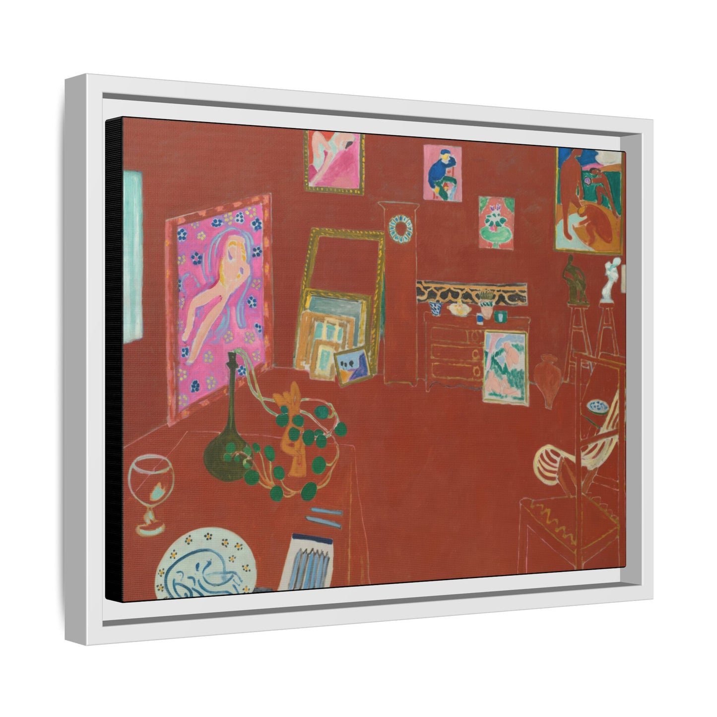 Matisse, Henri - The Red Studio (1911) - Matte Canvas, Framed