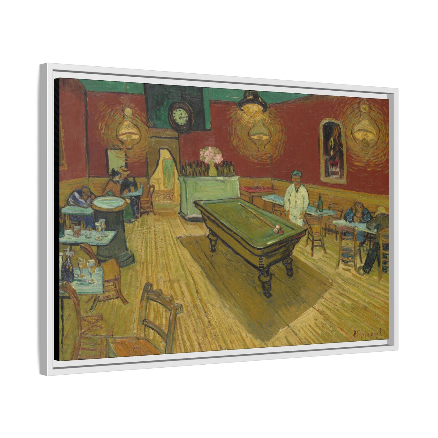 Van Gogh, Vincent - The Night Cafe (1888) - Matte Canvas, Framed