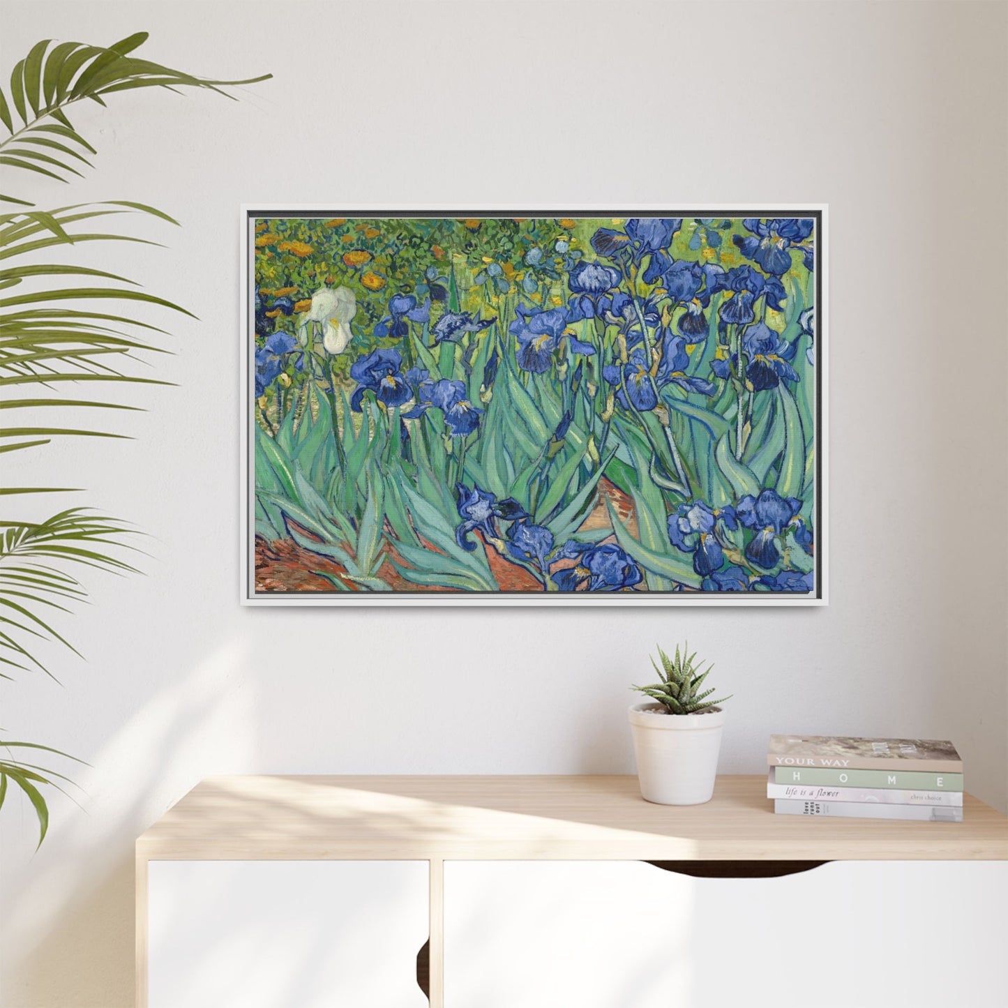 Van Gogh, Vincent - Irises (1889) - Matte Canvas, Framed