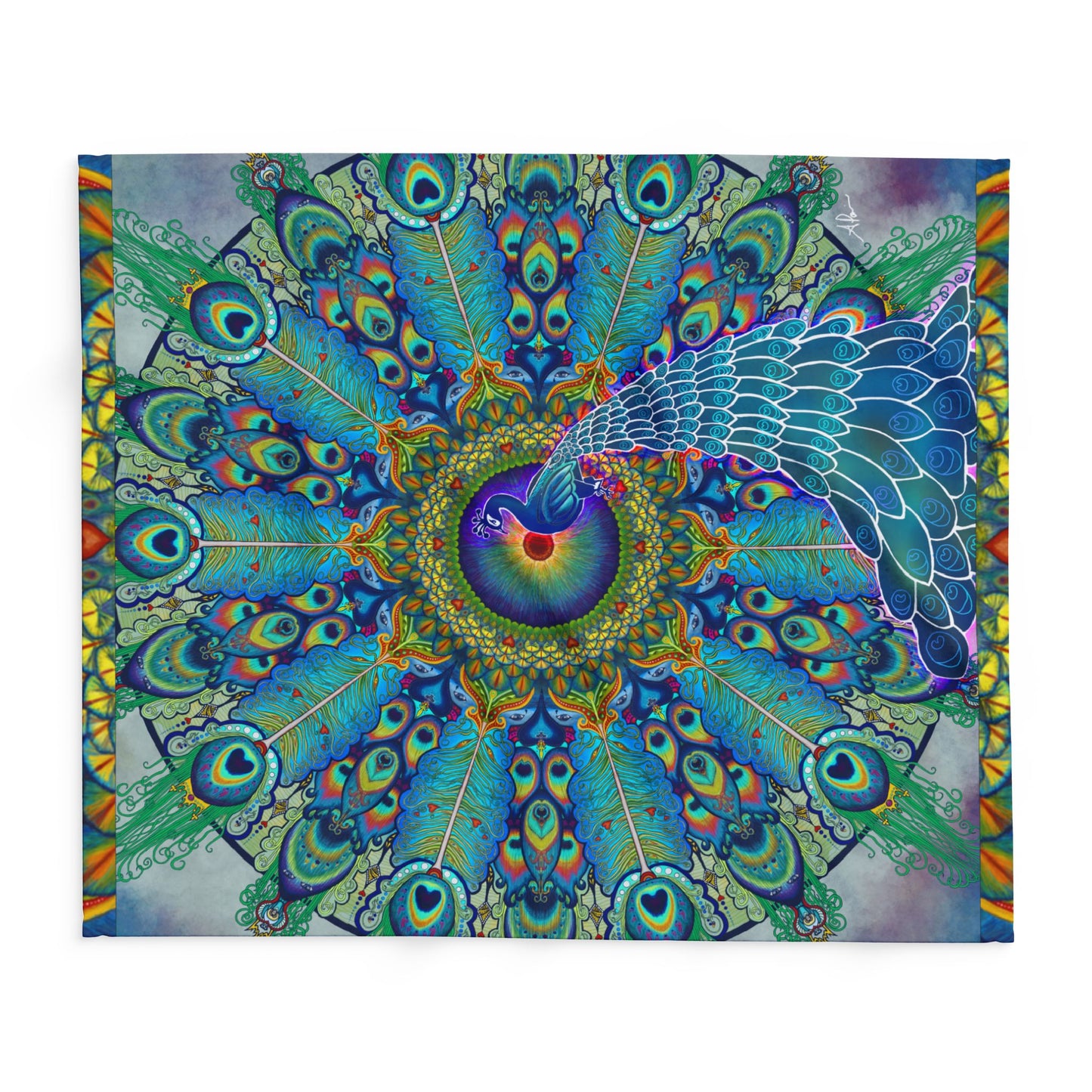 Melek Taus Mandala - Arctic Fleece Blanket