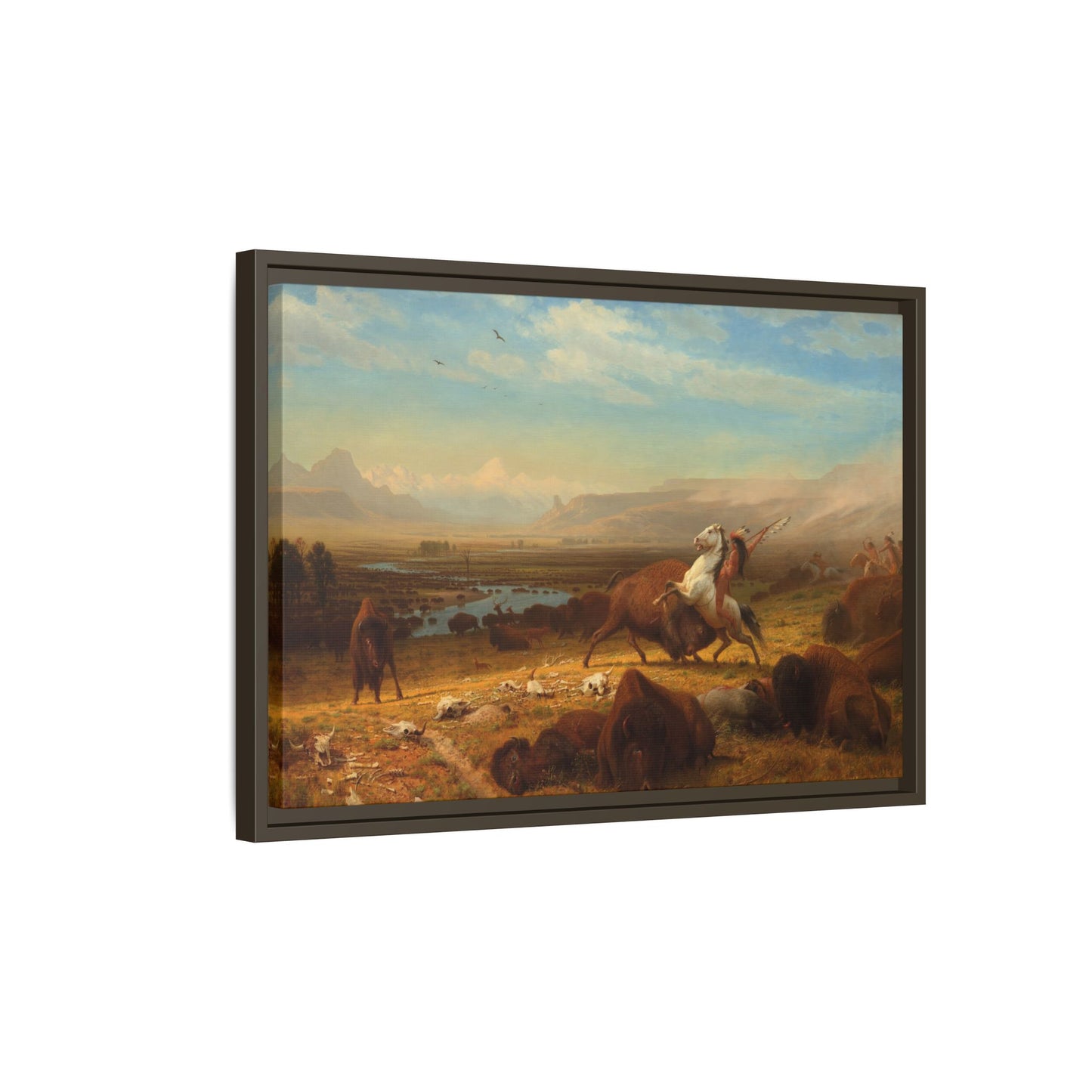Bierstadt, Albert - The Last of the Buffalo  (1888) - Matte Canvas, Framed