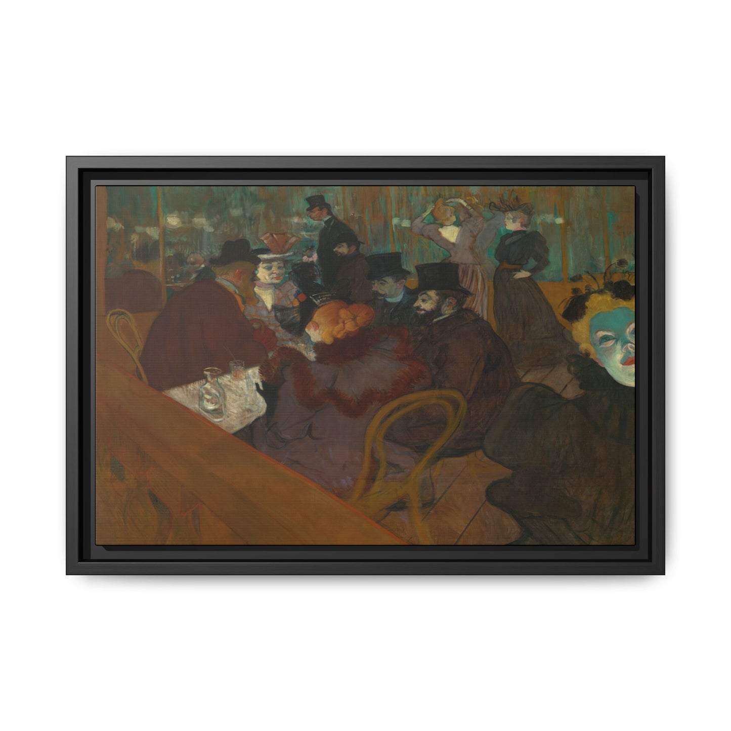 Toulouse-Lautrec, Henri - At the Moulin Rouge (1892) - Matte Canvas, Framed