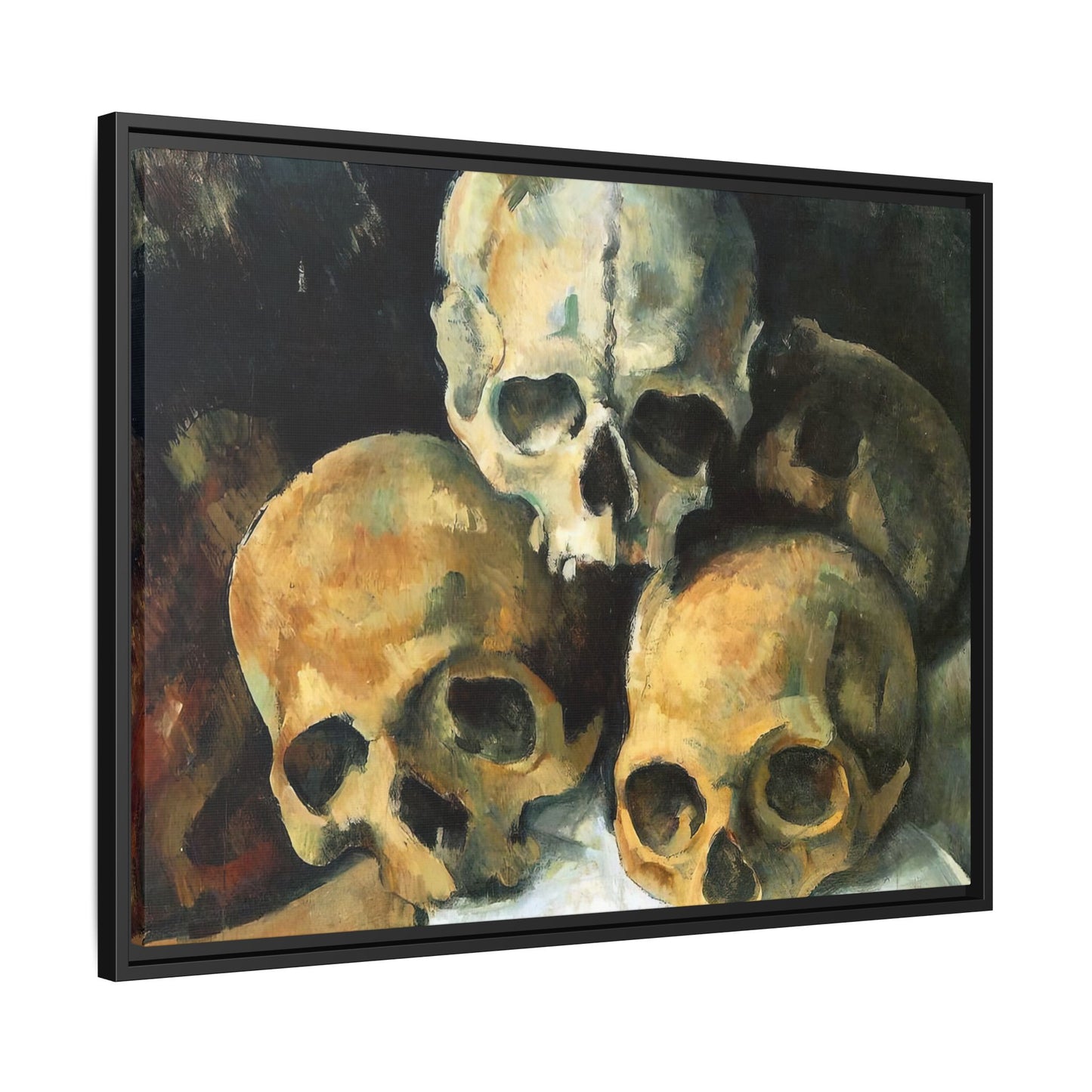 Cézanne, Paul - Pyramid of Skulls (1901) - Matte Canvas, Framed