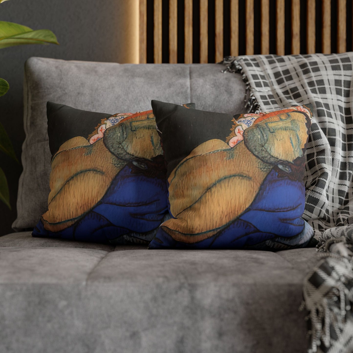 Filiger, Charles - The Recumbent Christ (1895) - Suede Square Pillowcase