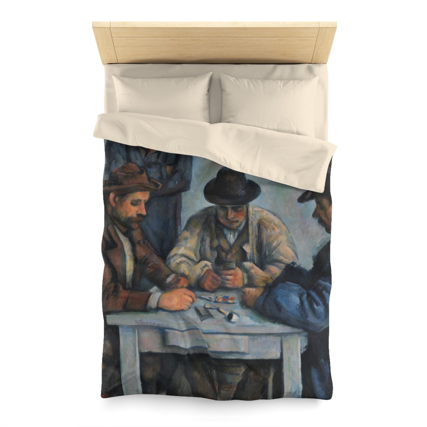 Cézanne, Paul - The Card Players (1892) - Microfiber Duvet Cover
