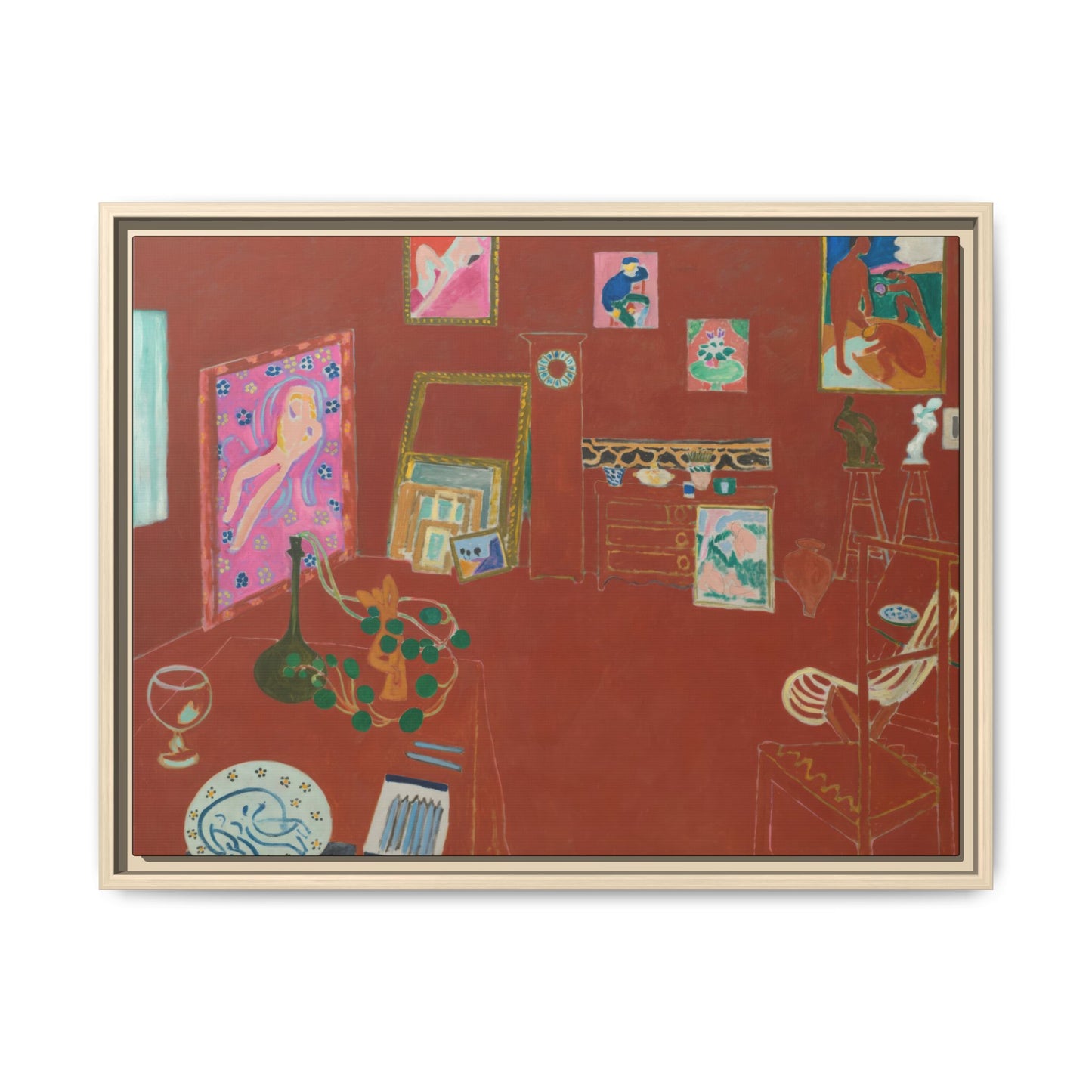 Matisse, Henri - The Red Studio (1911) - Matte Canvas, Framed