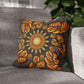 Monarch Butterfly Mandala - Faux Suede Square Pillowcase