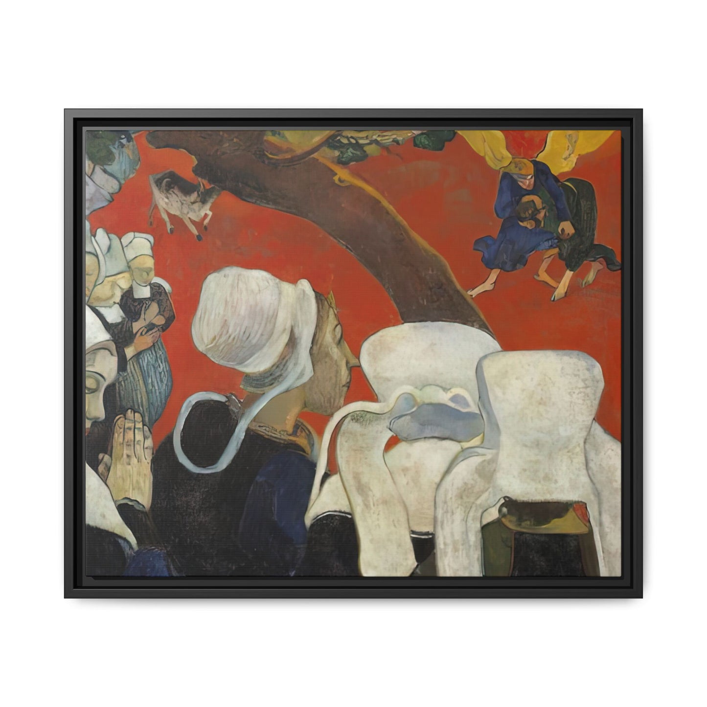 Gauguin, Paul - Vision of the Sermon (Jacob Wrestling with the Angel) (1888) - Matte Canvas, Framed