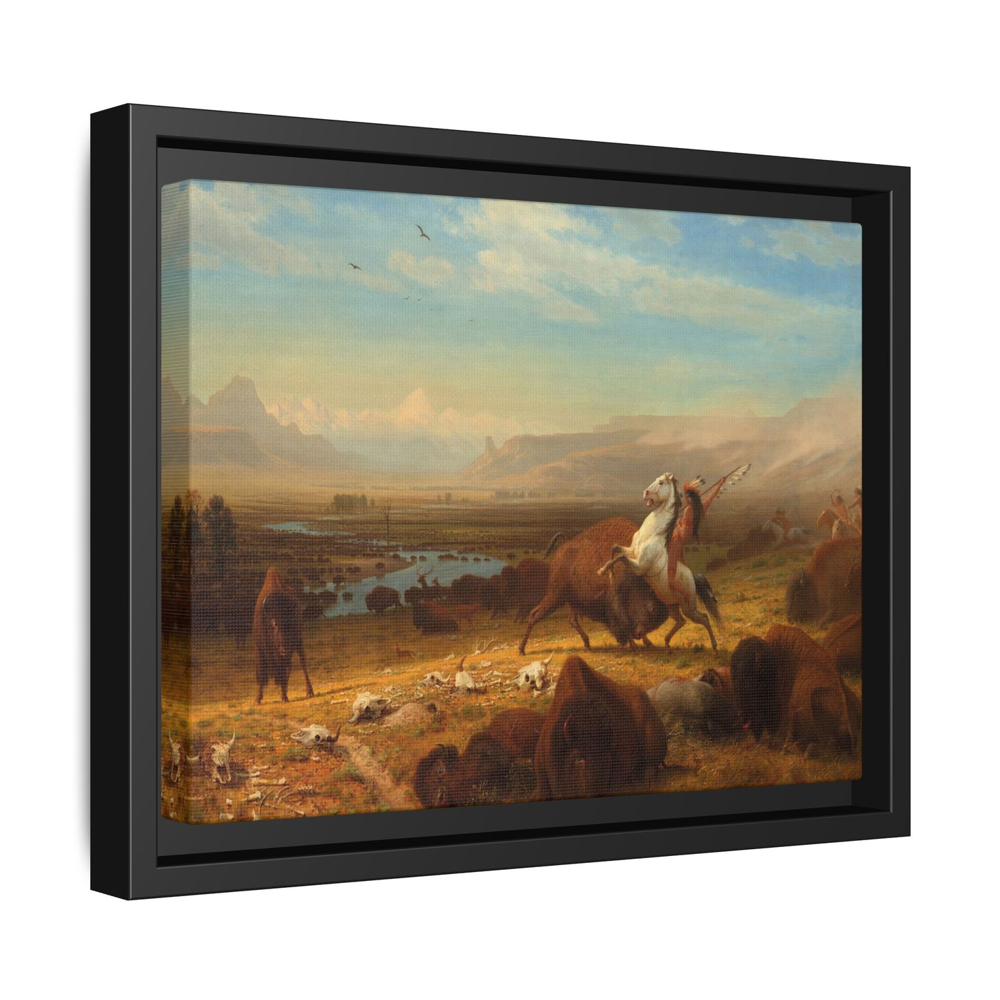 Bierstadt, Albert - The Last of the Buffalo  (1888) - Matte Canvas, Framed