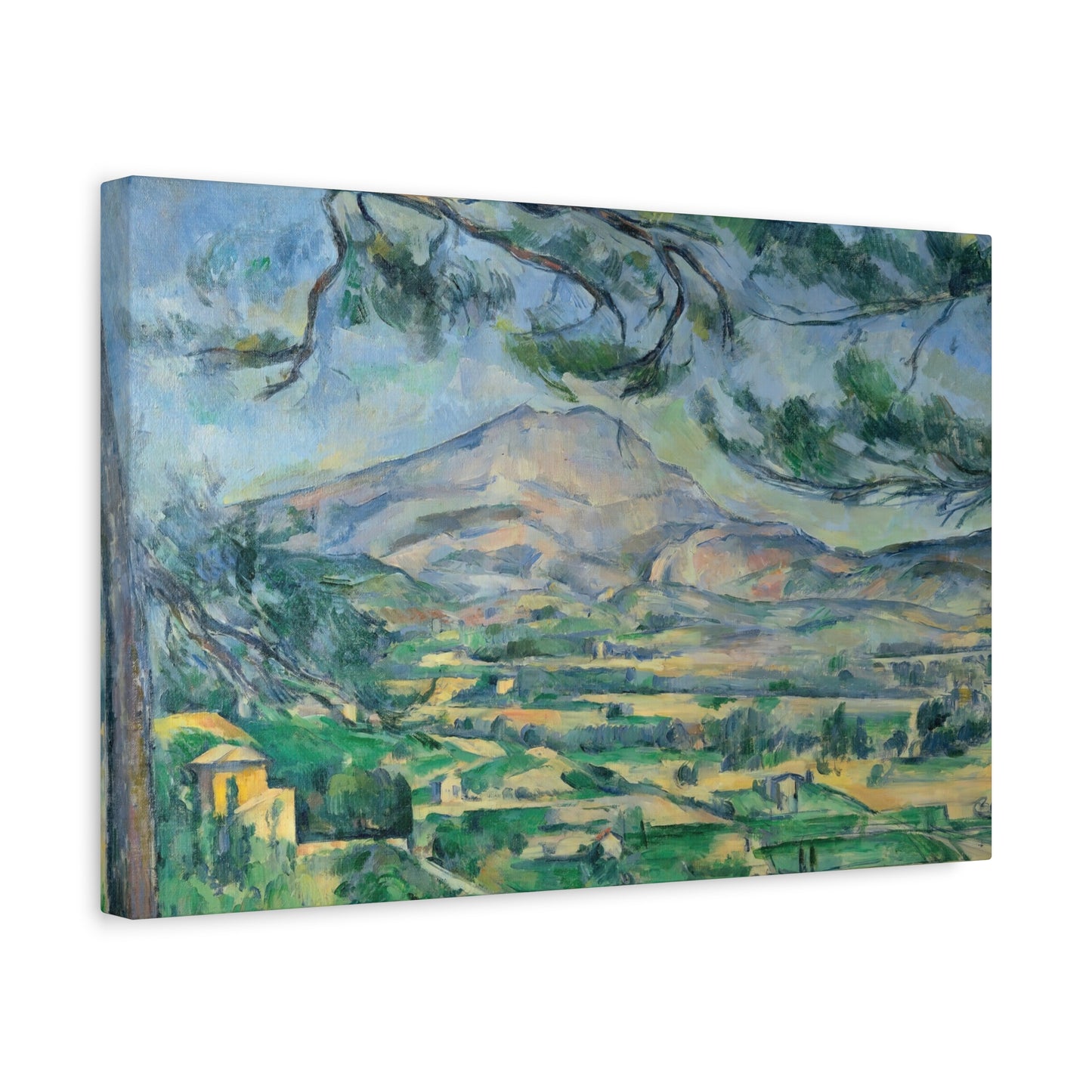 Cézanne, Paul - Mont Sainte-Victoire with Large Pine (1887) - Canvas Block, unframed
