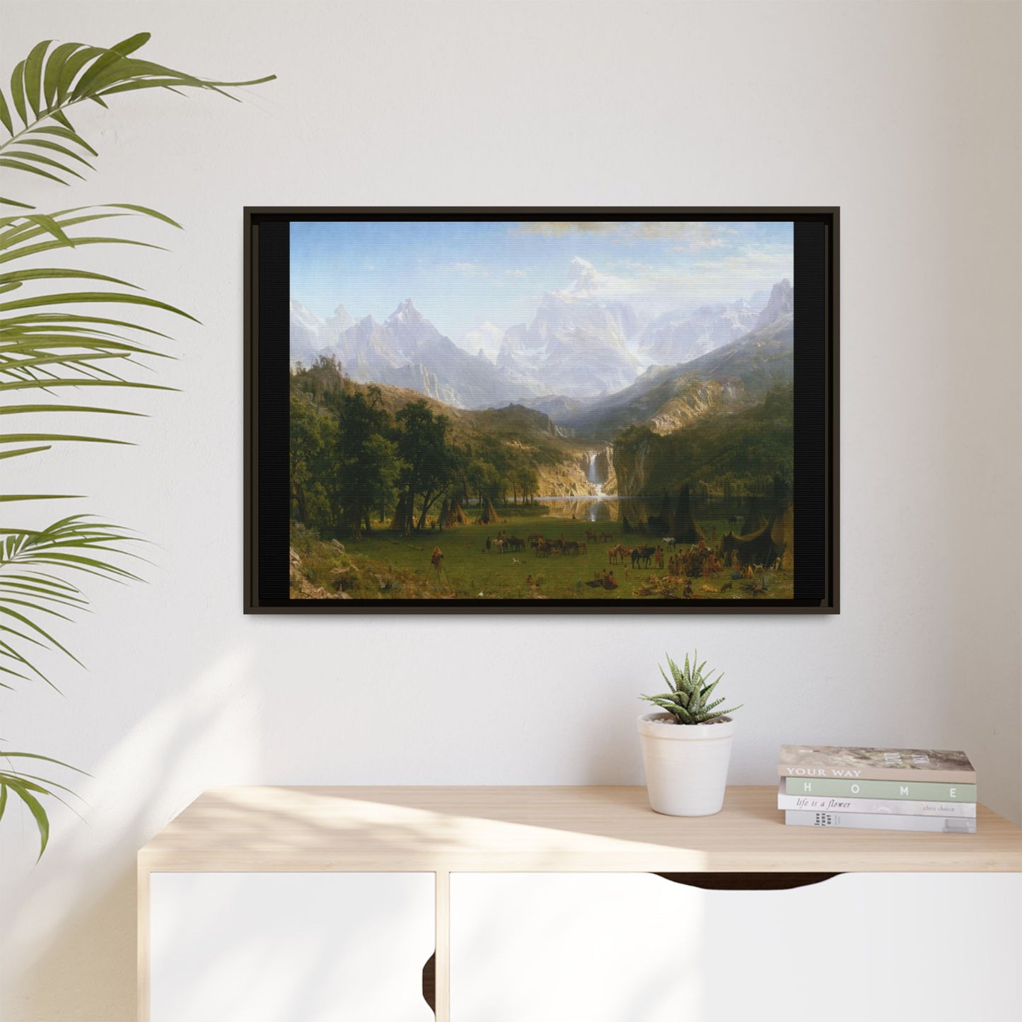 Bierstadt, Albert - The Rocky Mountains, Lander’s Peak (1863) - Matte Canvas, Framed